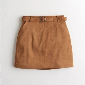 Ultra High-Rise Faux-Suede Mini Skirt